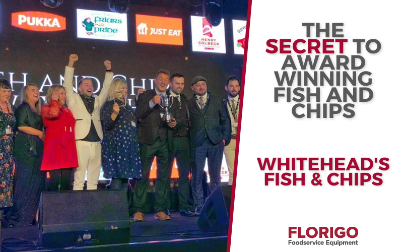 Image of Whitehead's Fish and Chips winning at the National Fish and Chip Awards in London