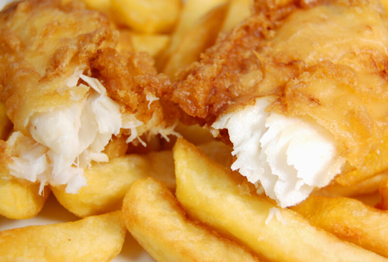 close up for fish and chips