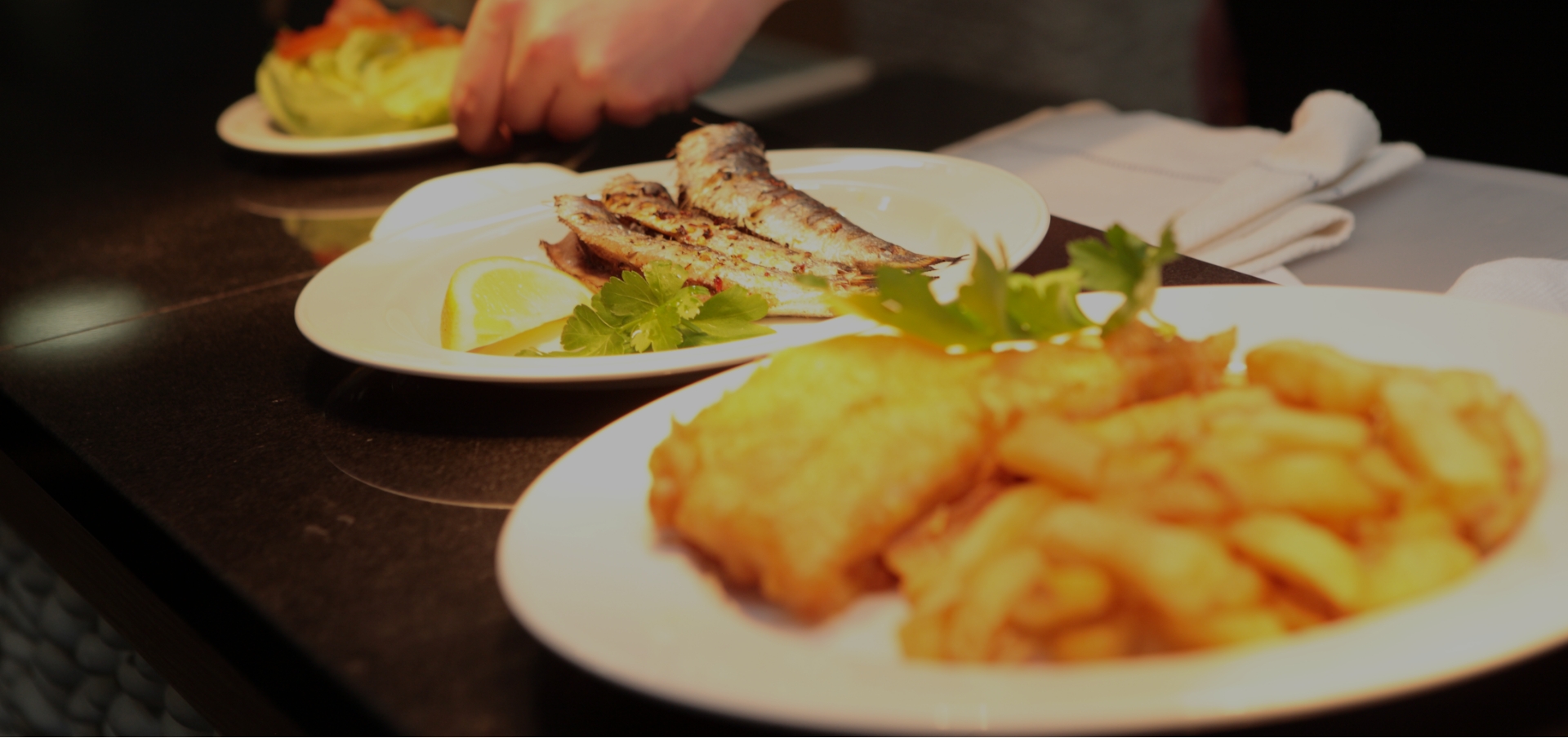 Image of plated fish and chips