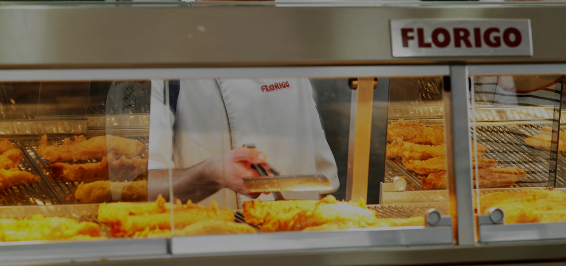 Florigo Frying Island Range in a fish and chip shop