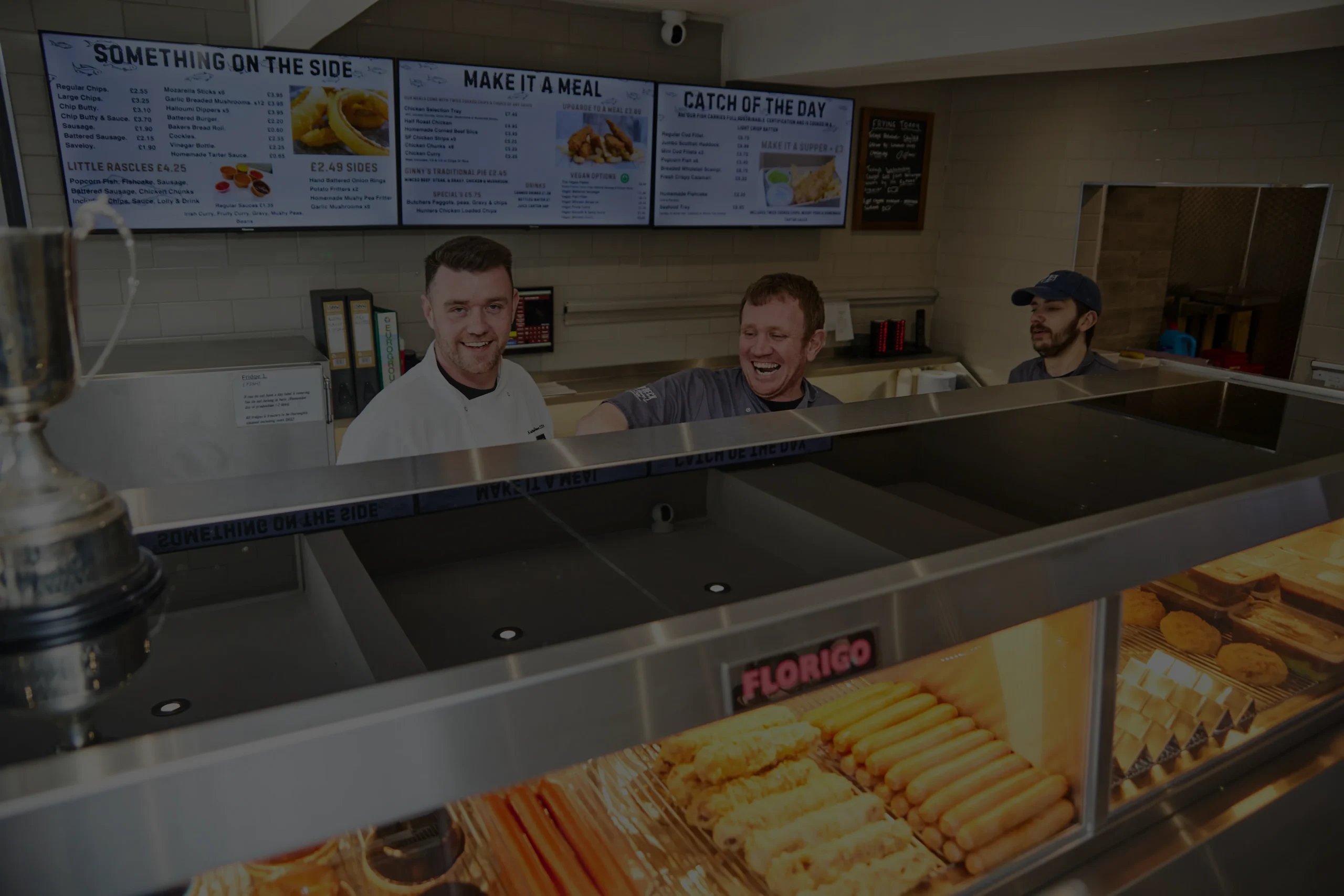 Inside Fish and Chip shop with Florigo counter range pictured